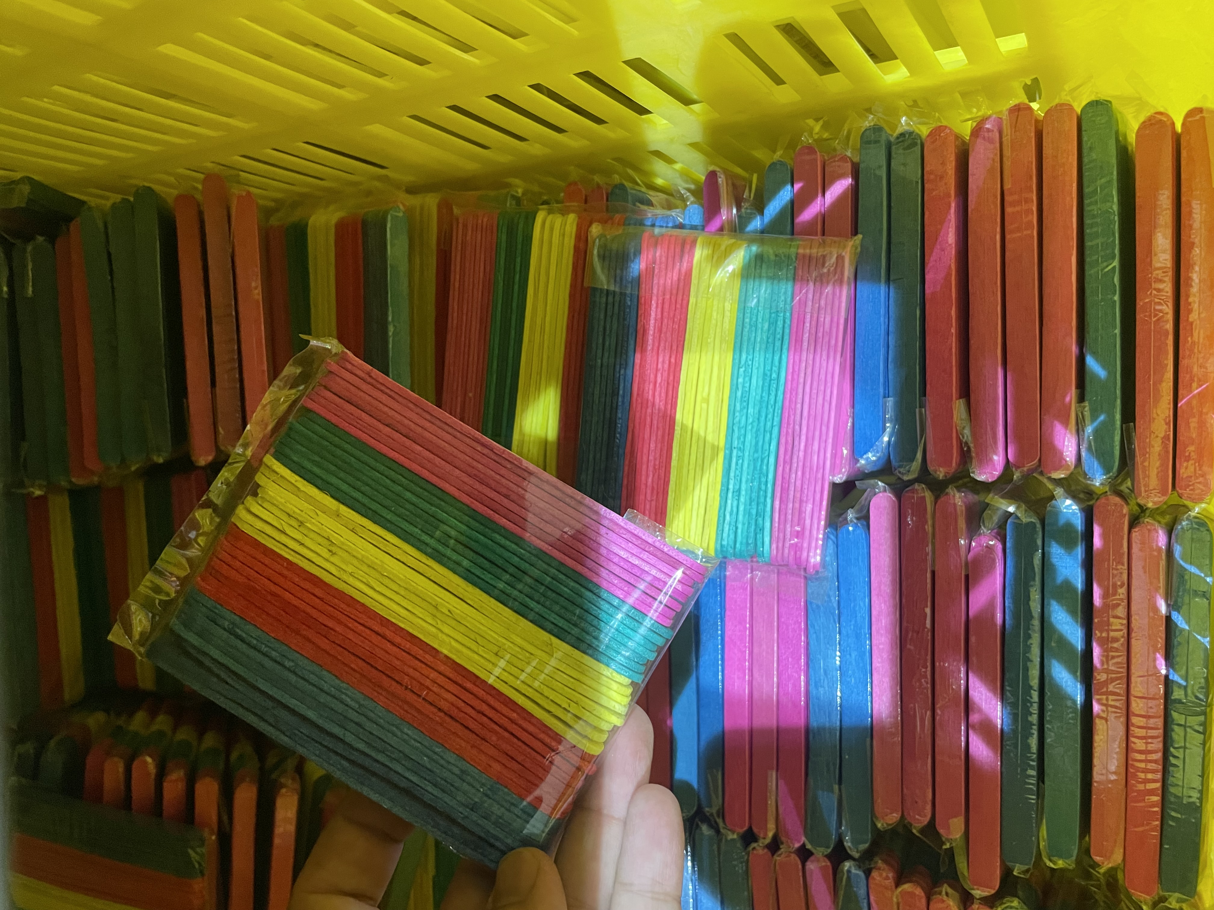 چوب بستنی ساده و رنگی،بسته ای۴۰ عددی